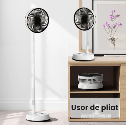 Ventilator Pliabil Telescopic Alb cu USB & Telecomanda Ø20cm