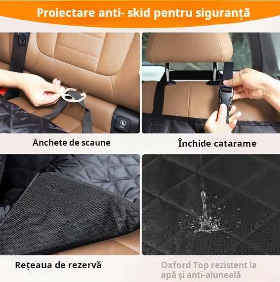 Husa Protectie Bancheta Auto pentru Caini si Pisici – Impermeabila, Anti-Zgarieturi, 135x145cm