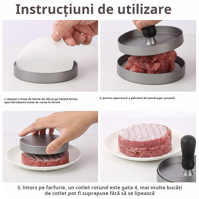 Presă din Aluminiu pentru Hamburger – Ø11x8cm