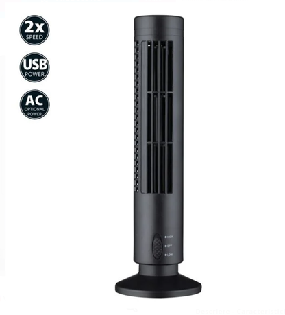 Ventilator Turn Silențios Fără Lame | 2 Viteze | USB | Portabil