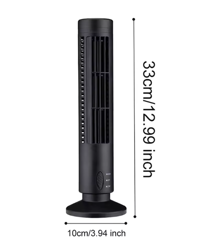 Ventilator Turn Silențios Fără Lame | 2 Viteze | USB | Portabil