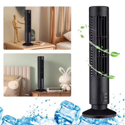 Ventilator Turn Silențios Fără Lame | 2 Viteze | USB | Portabil