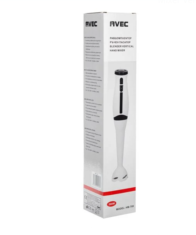 Mixer Vertical de Mână 200W – 2 Viteze, Lame Inox