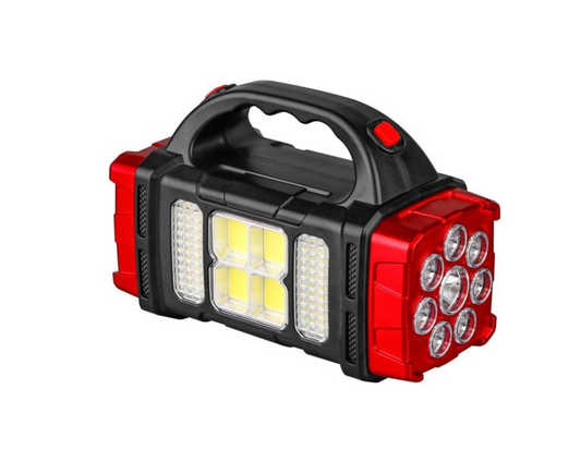 Lanternă LED Reîncărcabilă USB și Solară cu Mâner – 4 Funcții, 20x8.5x12cm
