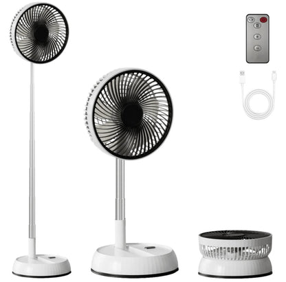 Ventilator Pliabil Telescopic Alb cu USB & Telecomanda Ø20cm