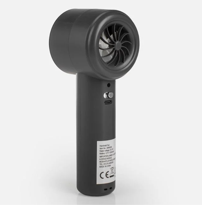 Ventilator de Mână Portabil | Afișaj LED | Gri Antracit | Turbo USB